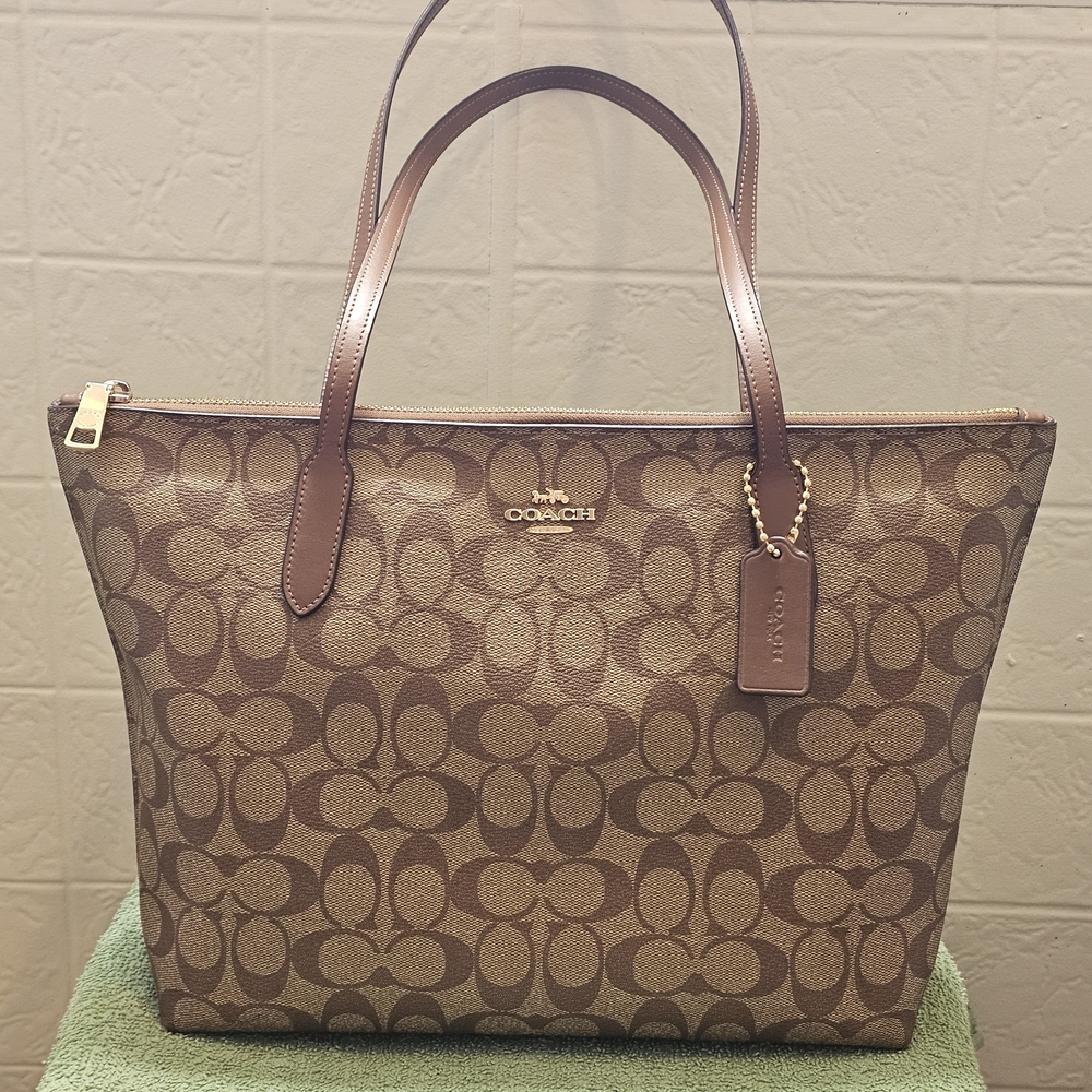 Coach Brown Signature Tote Bag